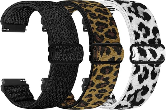 Quick Release Watch Band - Choice of Width -18mm 19mm 20mm 22mm 24mm Watch Bands, Solo Loop Adjustable Elastic Nylon Watch Straps Replacement Wristband for Men Women