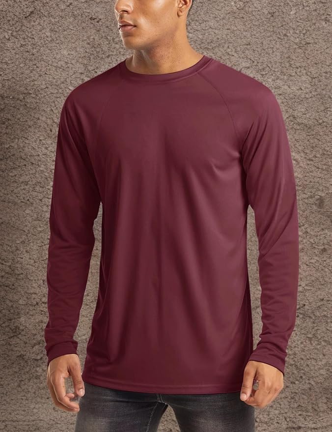 MAGCOMSEN Men's Long Sleeve Shirts UPF 50+ UV Sun Protection Athletic Shirts for Hiking Running Workout Rash Guard