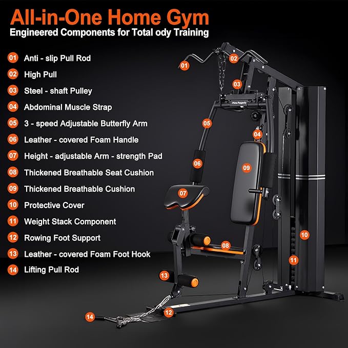 Home Gym Multifunctional Full Body Workout Equipment for Home Exercise Fitness