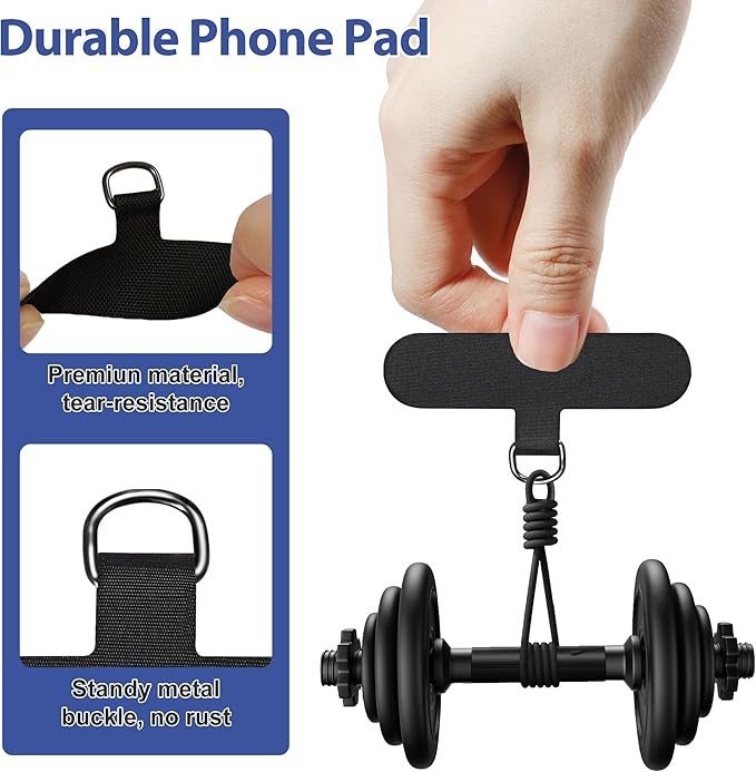 Wrist Phone Lanyard, SHANSHUI Nylon Adjustable Wristlet Strap Cell Phone Lanyard Tether Pads for All Mobile Phones