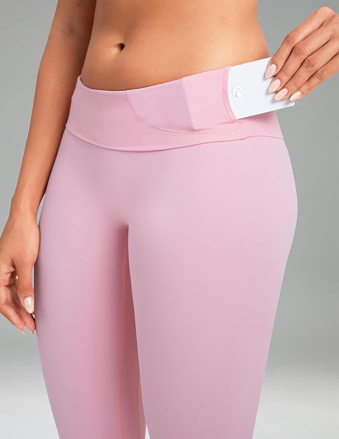 Colorfulkoala Dreamlux No Front Seam Leggings for Women 25"/28" Inseam, Seamless High Waisted Buttery Soft Yoga Pants