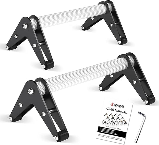 Push Up Bar - Heavy-Duty Stainless Steel Pushup Stands with Non-Slip Base, 500LB Capacity, Portable Home Gym Equipment for Strength Training & Floor Workout
