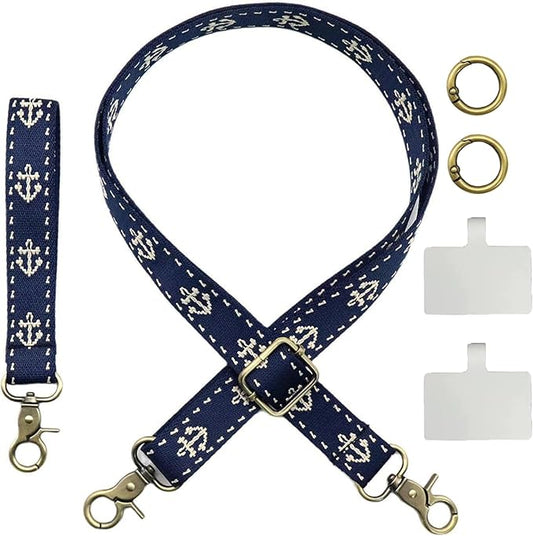 Adjustable 1" Width Phone Crossbody Lanyard and Wristlet Strap - Gift For The Lover In Your Life