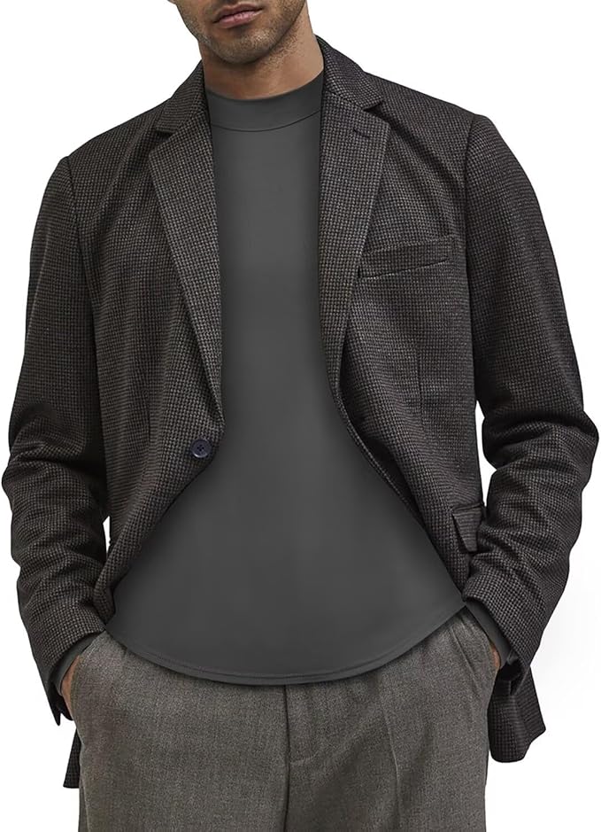 Men's Fashion Shirts Long Sleeve Mock Turtleneck T-Shirts Casual Thermal Undershirt Tops