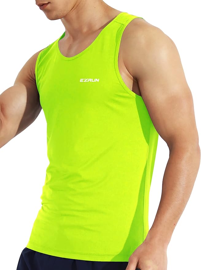 EZRUN Men's Quick Dry Sport Tank Top for Bodybuilding Gym Athletic Jogging Running,Fitness Training Workout Sleeveless Shirts