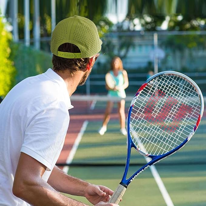 Quick Dry Baseball Cap Curved Brim Snapback Hat Laser Cut Mesh Ball Cap Golf Ball Cap for Men Women