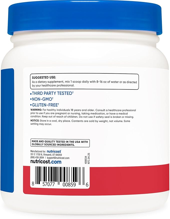 Nutricost BCAA Powder (Strawberry Kiwi) 60 Servings - Optimal 2:1:1 Ratio