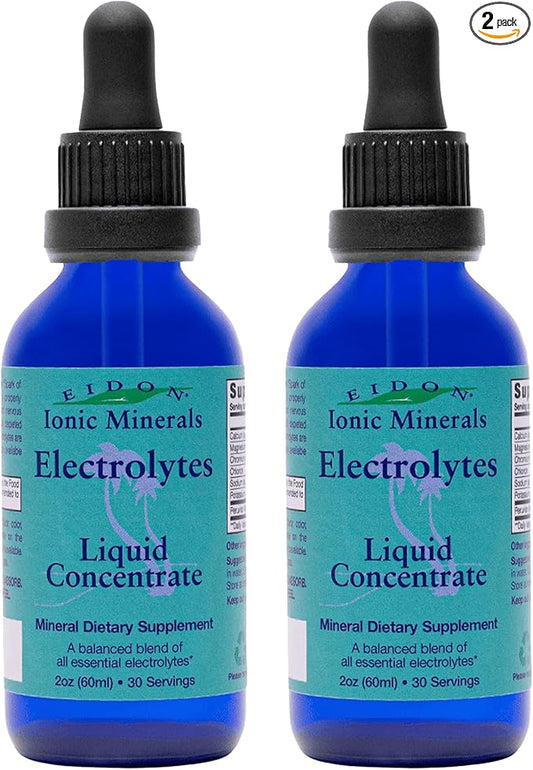 Eidon Electrolytes - Liquid Electrolyte Drops, Ionic Mineral Supplement to Add to Water, Replenish & Balance The Electrolyte Equilibrium, Hydration Support, Unsweetened Sugar Free - 2 oz, 2 Pack