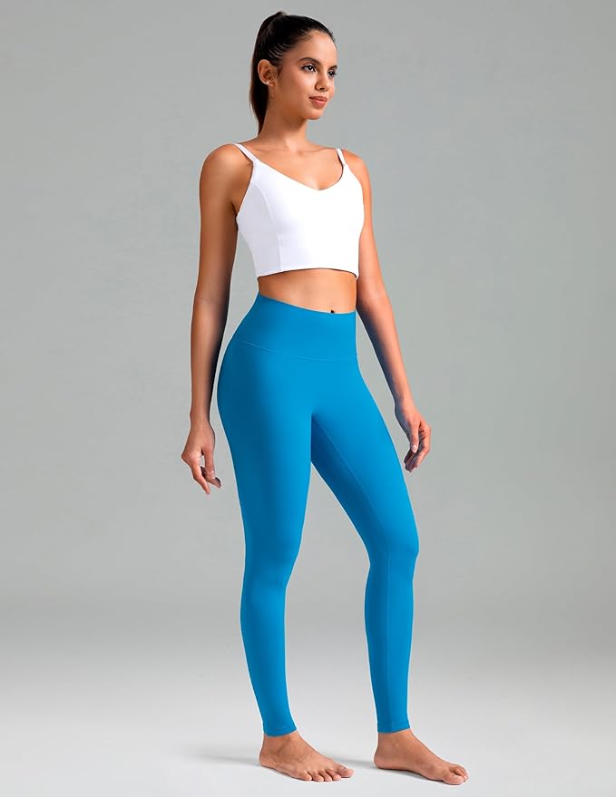 Colorfulkoala Dreamlux No Front Seam Leggings for Women 25"/28" Inseam, Seamless High Waisted Buttery Soft Yoga Pants