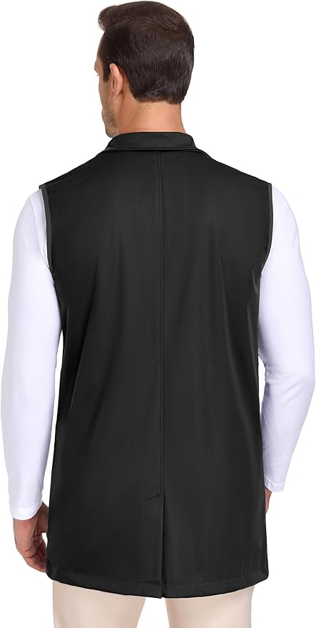 Little Donkey Andy Men's Lightweight Softshell Vest Windproof Sleeveless Jacket for Travel Hiking Running Golf