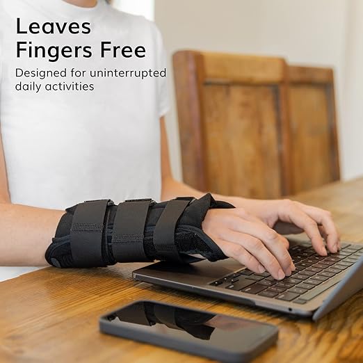BraceAbility Volar Wrist Splint - Right or Left Hand Compression Support Brace for Carpal Tunnel Syndrome Relief, Fracture Pain, Sprained Injury, Typing, Sleeping, Arthritis, and Tendonitis Wrap