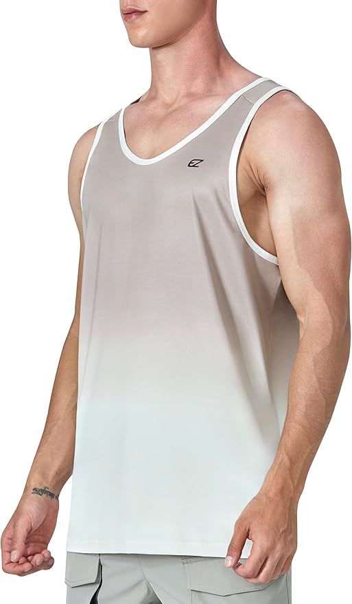 EZRUN Men's Quick Dry Sport Tank Top for Bodybuilding Gym Athletic Jogging Running,Fitness Training Workout Sleeveless Shirts