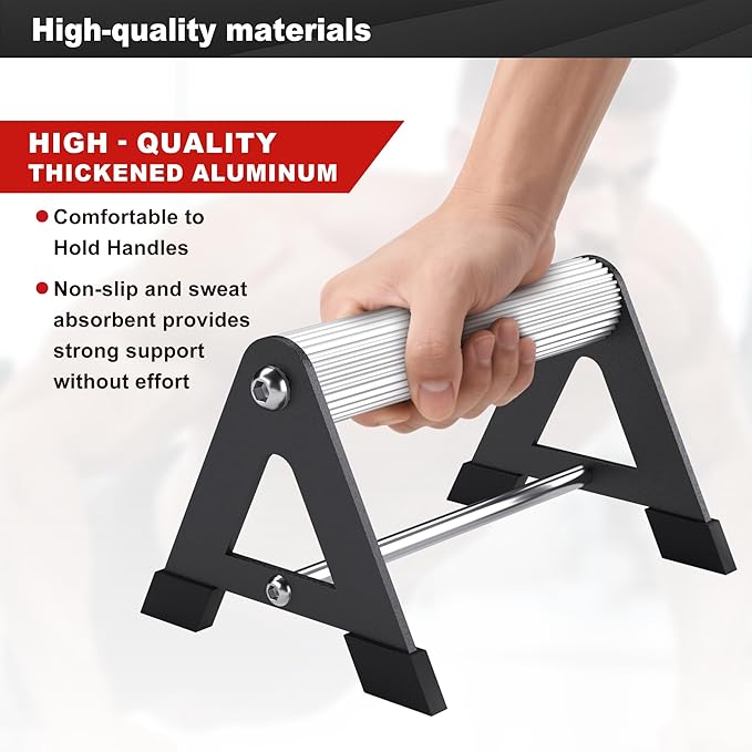Push Up Bar - Heavy-Duty Stainless Steel Pushup Stands with Non-Slip Base, 500LB Capacity, Portable Home Gym Equipment for Strength Training & Floor Workout