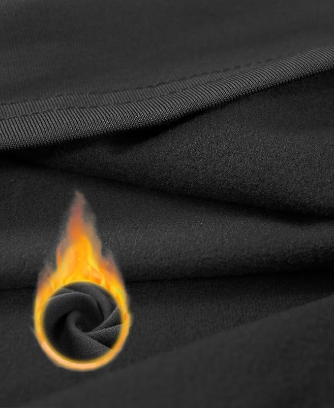 Mens Thermal Shirts Long Sleeve, Athletic Mock Neck Outdoor Midweight Top Slim Fit Moisture Wicking Warm Undershirt