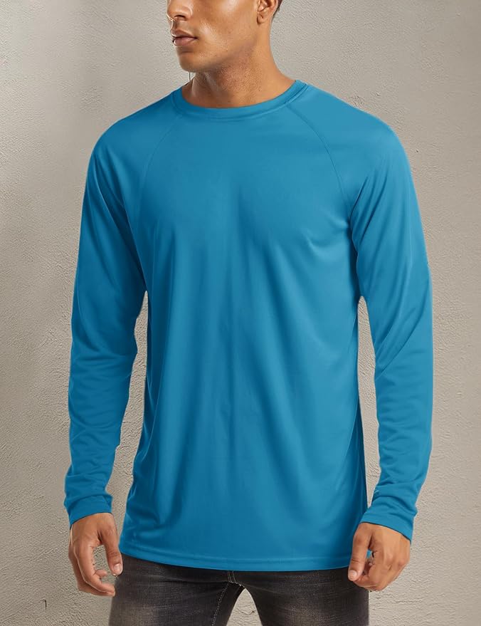 MAGCOMSEN Men's Long Sleeve Shirts UPF 50+ UV Sun Protection Athletic Shirts for Hiking Running Workout Rash Guard