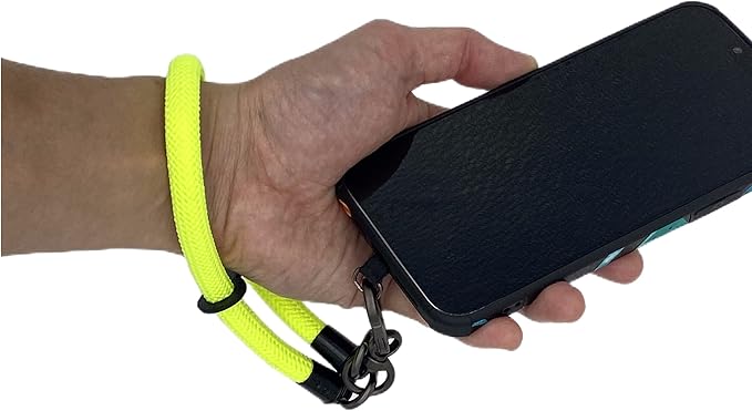Phone Lanyard Wrist Strap Phone Strap Wrist Lanyard for Cell Phone Around the Hand with Lanyard Patch (Fluorescent Yellow)