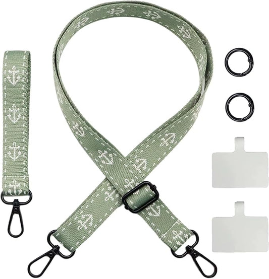 Adjustable 1" Width Phone Crossbody Lanyard and Wristlet Strap - Gift For The Lover In Your Life
