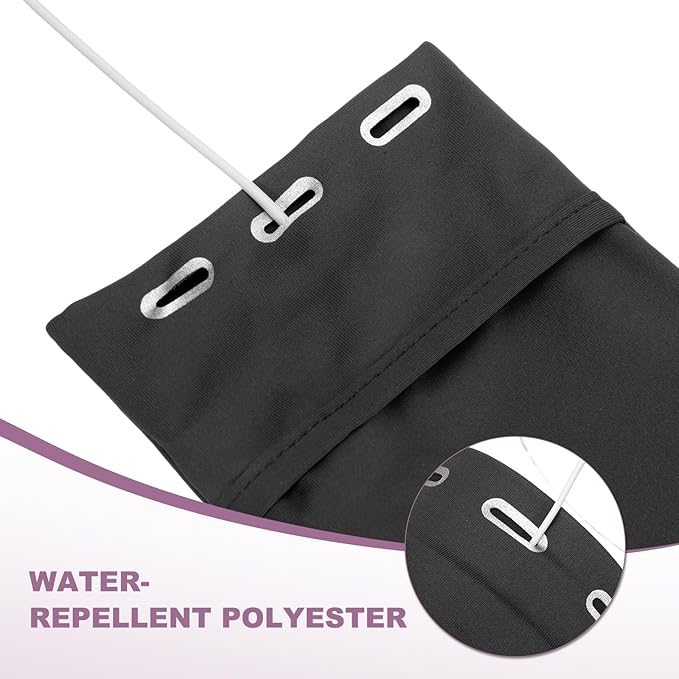 PATIKIL Universal Running Armband Sleeve 7"x4", Cell Phone Arm Bands Sleeve with Zipper Pocket for Key Earphones Credit Cards Sports Gym Workouts Exercise (S, Black)