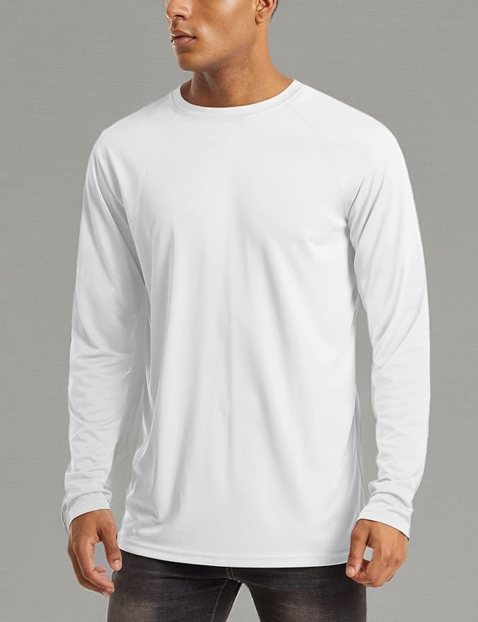 MAGCOMSEN Men's Long Sleeve Shirts UPF 50+ UV Sun Protection Athletic Shirts for Hiking Running Workout Rash Guard