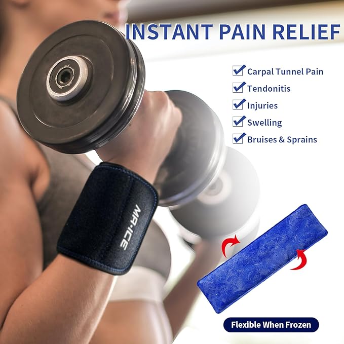 Ankle Ice Pack Wrap for Foot Pain Relief - Ankle Ice Packs for Injuries Reusable Gel Ice Pack for Sprains, Muscle Pain, Bruises - Foot Ice Pack Wrap for Wrist, Knee, Elbow, Achilles Tendon, Shin