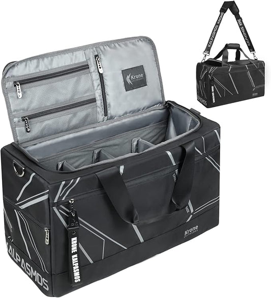 Sneaker Bag, Sport Duffel Bag for Men Women, Gym Bag, Gear Bag, Krone Kalpasmos Versatile Travel Duffel Bag with 3 Removable Dividers, Designer Collection