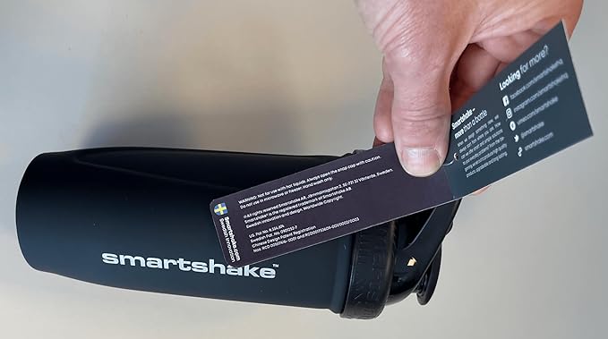 Smartshake Stainless Steel Protein Shaker Bottle for Protein Mixes 2 Pack, 30 oz | Leak Proof Shaker Cups for Protein Shakes | Blender Bottle Shaker | Protein Shaker Pack, Non-Insulated, Black & White