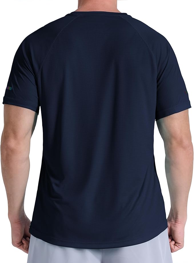 Men's Short Sleeve Workout Shirts Quick Dry Lightweight T-Shirts Gym Running Athletic Tshirt for Summer