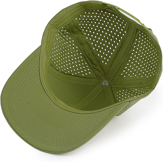 Quick Dry Baseball Cap Curved Brim Snapback Hat Laser Cut Mesh Ball Cap Golf Ball Cap for Men Women