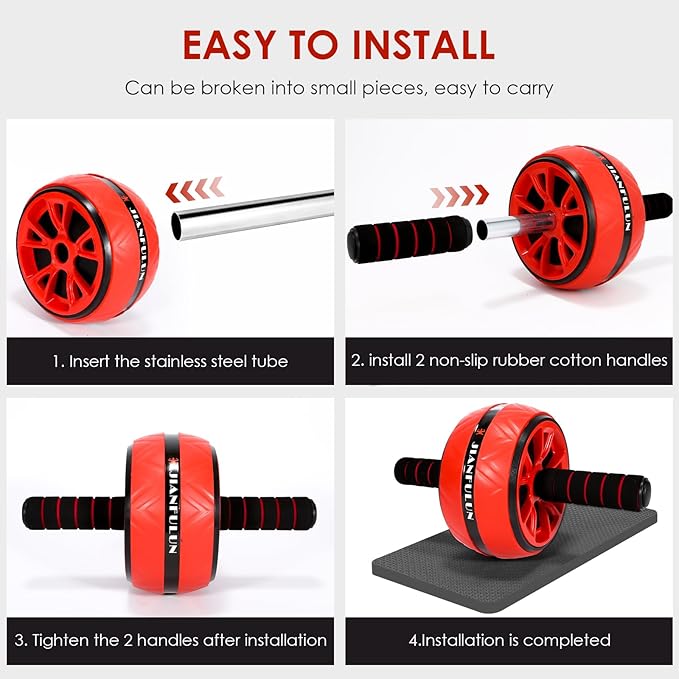 Ab Roller Wheel, Ab Roller for Abs Workout, Ab Roller Wheel Exercise Equipment for Core Workout, Ab Wheel Roller for Home Gym, Ab Workout Equipment for Abdominal Exercise