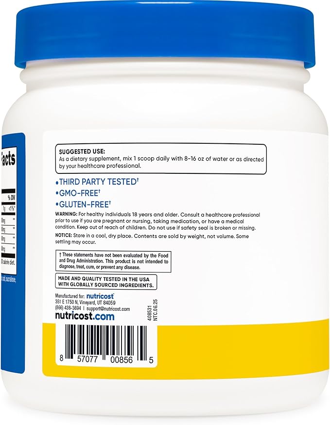 Nutricost BCAA Powder (Pineapple, 60 Servings) - Optimal 2:1:1 Ratio