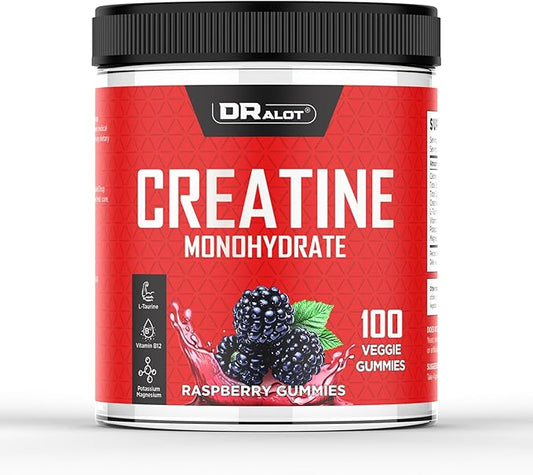 99.99% Creatine Monohydrate Gummies More 15% Strength, 5X Energy & Muscle Support Pre-Workout Complex Creatine for Women & Men with 5000mg Creatine, L-Taurine, B12, Mg & K, Low Calorie, 100 Count