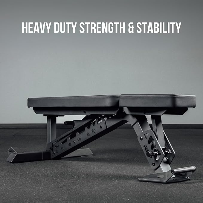Rep Nighthawk Adjustable Weight Bench | Home Gym Incline Decline Flat Workout Bench | Heavy Duty Fitness and Strength Training Equipment | Foldable Space Saving Design
