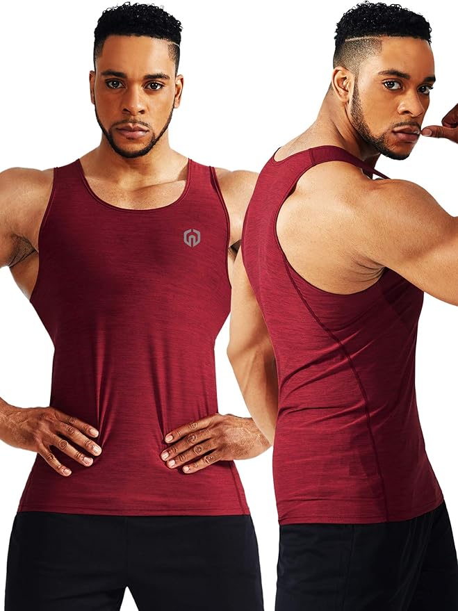 NELEUS Men's 3 Pack Dry Fit Compression Tank Top