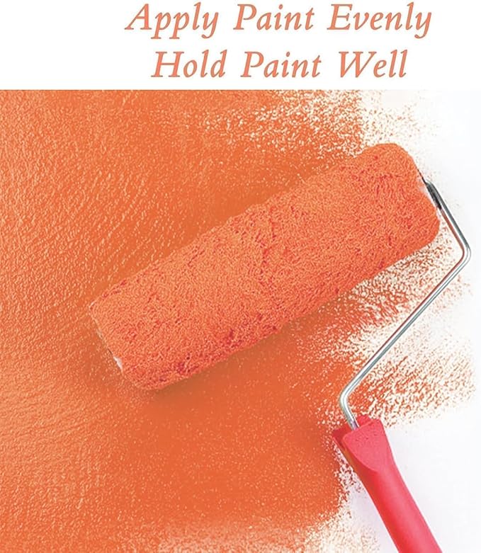 King Origin Paint Roller Covers, 3 Pack, 9 Inch Paint Roller, 3/8 Nap High Dense Roller Covers for Smooth and Textured Rough Surfaces