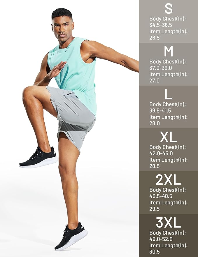 MIER Men's Workout Tank Tops UPF 50+ Swim Shirts Quick Dry Running Sleeveless UV Protection Muscle Tees