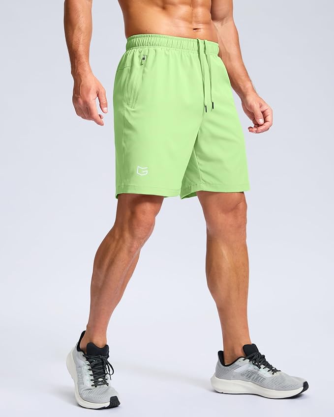 G Gradual Men's Athletic Running Shorts with Zipper Pockets Quick Dry 7"/ 5"/ 9" Workout Gym Shorts for Basketball Hiking