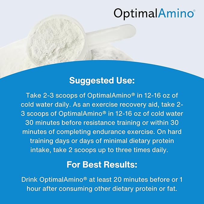 OptimalAmino Amino Acid Powder | 99% Utilized Essential Amino Acid (EAA) Supplement | Pre/Post Workout & Muscle Recovery | NSF for Sport Certified | Tangerine Flavor