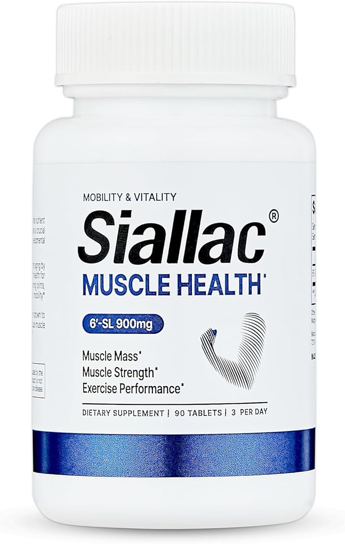 Muscle Health - Made in USA - Enhance Muscle Mass & Strength, Fast Workout Recovery, Reduce Fatigue & Boost Exercise Performance, 6-Sialyllactose (6-SL), 900mg, 90 Tablets