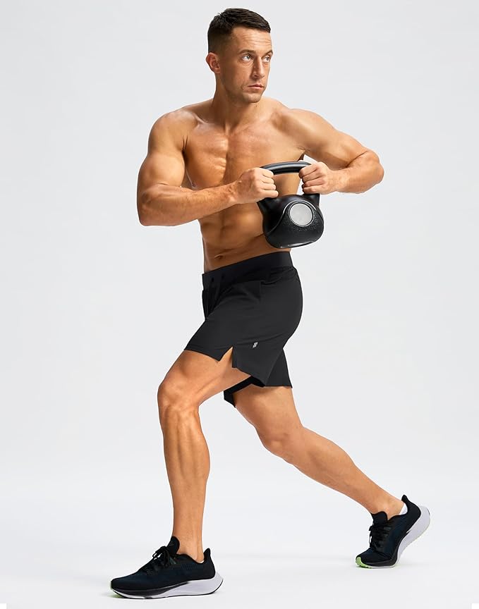 Men's Running Shorts with Zipper Pockets 9 Inch/ 7 Inch / 5 Inch Lightweight Quick Dry Gym Workout Athletic Shorts for Men