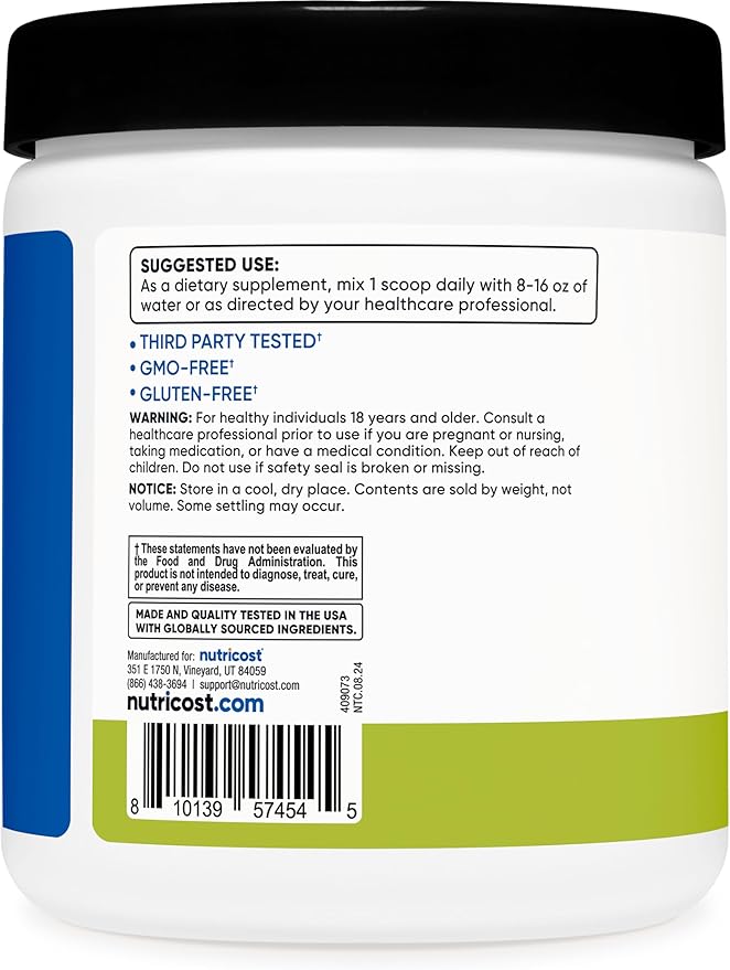 Nutricost BCAA Powder 2:1:1 (Peach Pear, 30 Servings) - Branched Chain Amino Acids