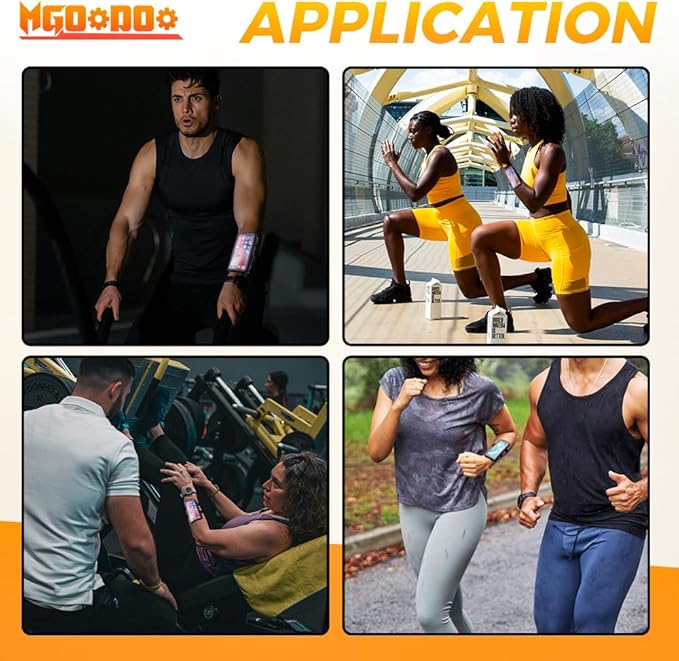 Phone Holder for Running, Wristbands and Forearm Phone Holder Compatible with iPhone 16/15/14/13/12/11 Plus Pro Max,for Ridding Jogging Running, Mobile Phone Armband Wrist Strap Bags Up to 6.9"