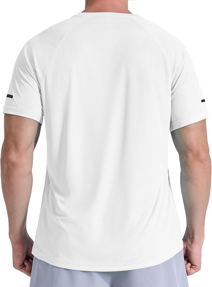 Men's Short Sleeve Workout Shirts Quick Dry Lightweight T-Shirts Gym Running Athletic Tshirt for Summer