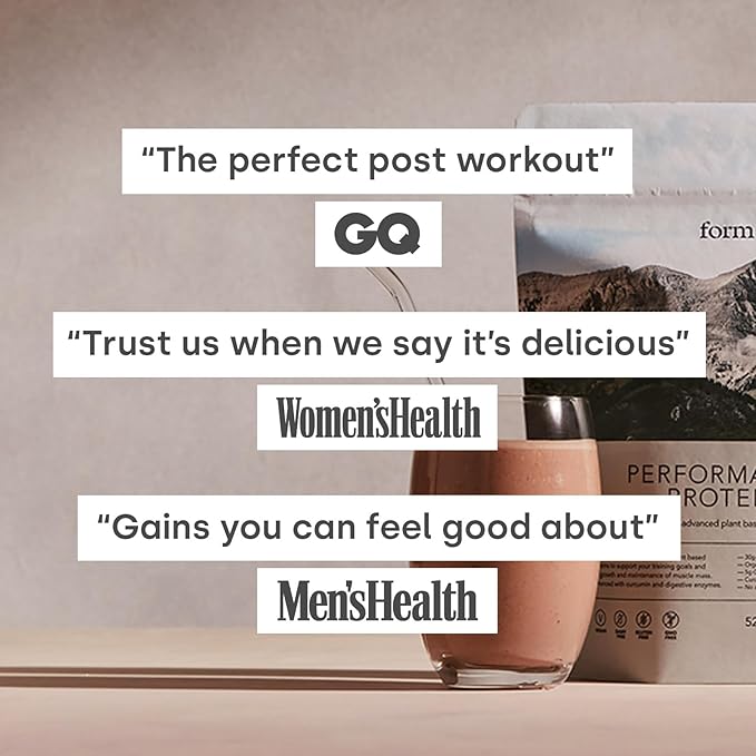 Form Performance Protein - Vegan Protein Powder - 30g of Plant Based Protein per Serving, with BCAAs and Digestive Enzymes. Perfect Post Workout. Tastes Great with Just Water! (Tiramisu)