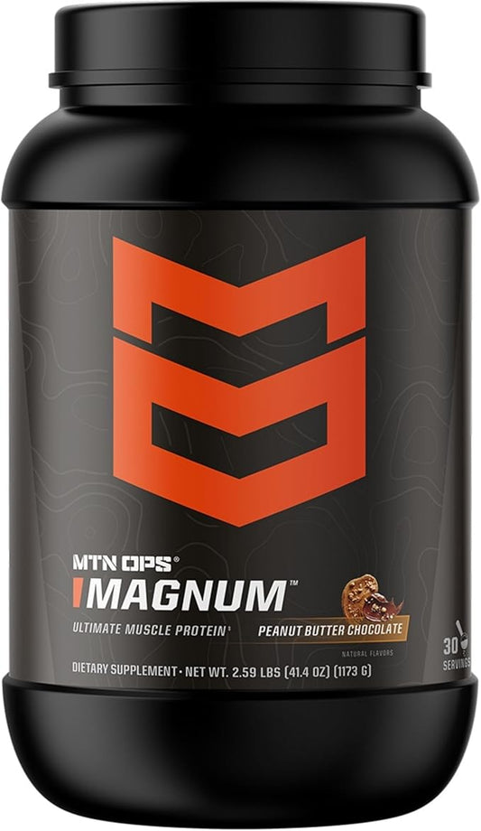 MTN OPS Magnum 100% Whey Isolate Protein Powder - 32 Servings, Peanut Butter Chocolate