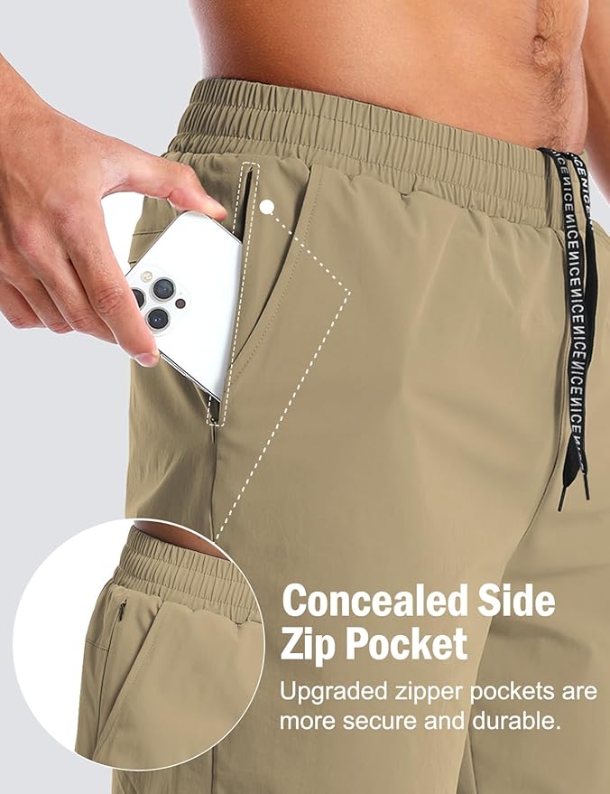 Aolesy Men's 5''/7'' Running Shorts Quick Dry Workout Gym Shorts with Pockets, Tennis Training Athletic(Linerless & Liner)