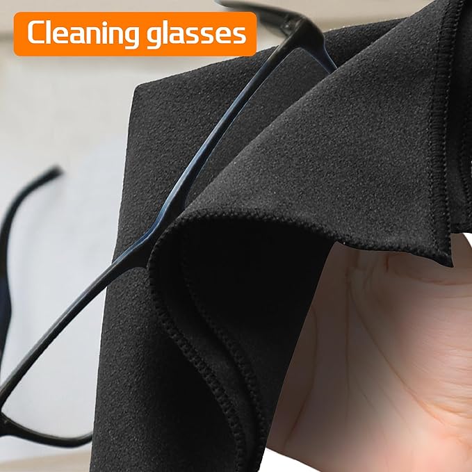 12 Pack Sweat Absorbing Handkerchiefs,Gym Workout Towels Microfiber Sweat Rags Towels for Men & Women, Running Sports accessories Small Cloth for Face Hand,Black Hankies (10" x 10")