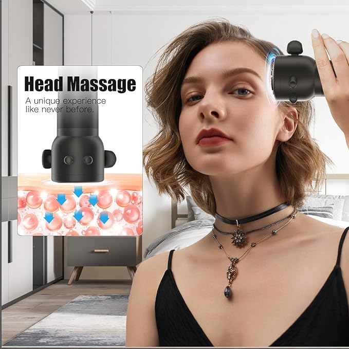 Massage Gun, Deep Tissue Back Massage for Athletes for Pain Relief, Percussion Massager with 3 Massages Heads & 8500 RPM Brushless Motor, Gifts for Muscle,Black