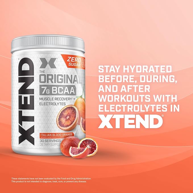 Xtend Original BCAA Powder 7g BCAA and 2.5g L-Glutamine, Sugar Free Post Workout Muscle Recovery Drink with Amino Acids for Men & Women, 30 Servings
