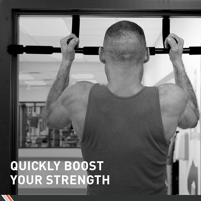 Body Sport 3-in-1 Pull-Up Bar for Doorway, Upper Body Fitness Workout Bar – 300 lb. Max Limit, Multi-Grip Exercise Bar – Portable Fitness Trainer for Home Gym