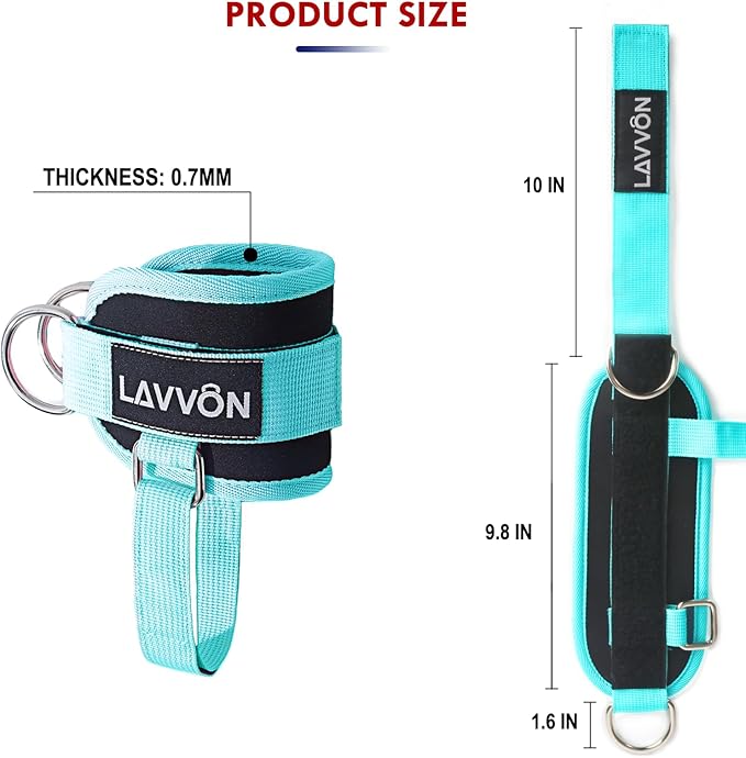 Ankle Straps for Cable Machines Kickbacks - Adjustable Comfort Ankle Cable Attachments for Gym Ankle Cuff Cable Machine Glute Kickback Straps - Leg Extensions, Curls & Ankle Cuffs Women